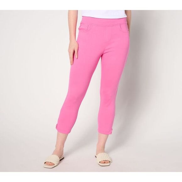 Belle by Kim Gravel Women's Pants Sz 4 Reg Coastal Crop Perfect Pink A640318 - Picture 1 of 4
